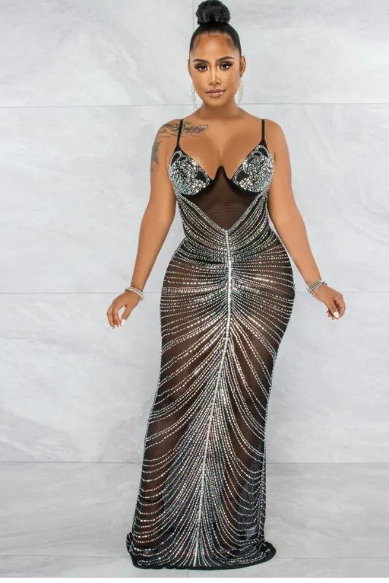 BEYONCE GLITTER DRESS Roseglam Beauty BEYONCE GLITTER DRESS Roseglam Beauty