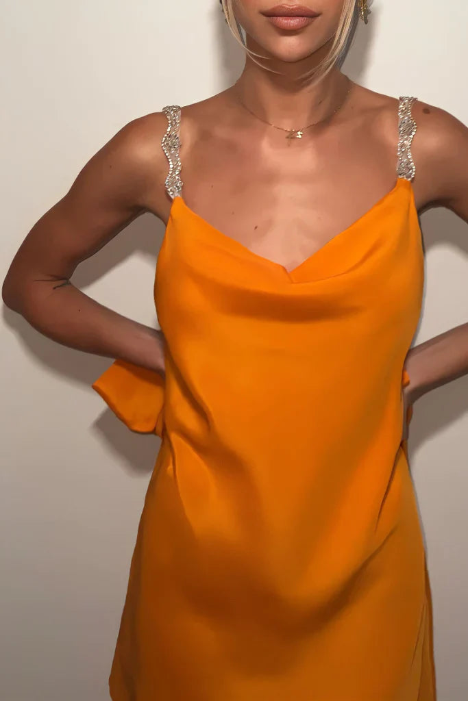 GRETEL MINIKLEID – TANGERINE DREAM SILK