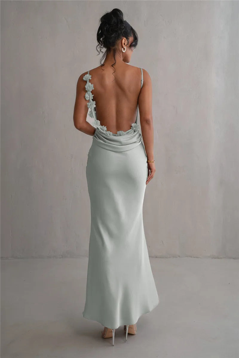 BRONZE SATIN DRESS Roseglam Beauty BRONZE SATIN DRESS Roseglam Beauty
