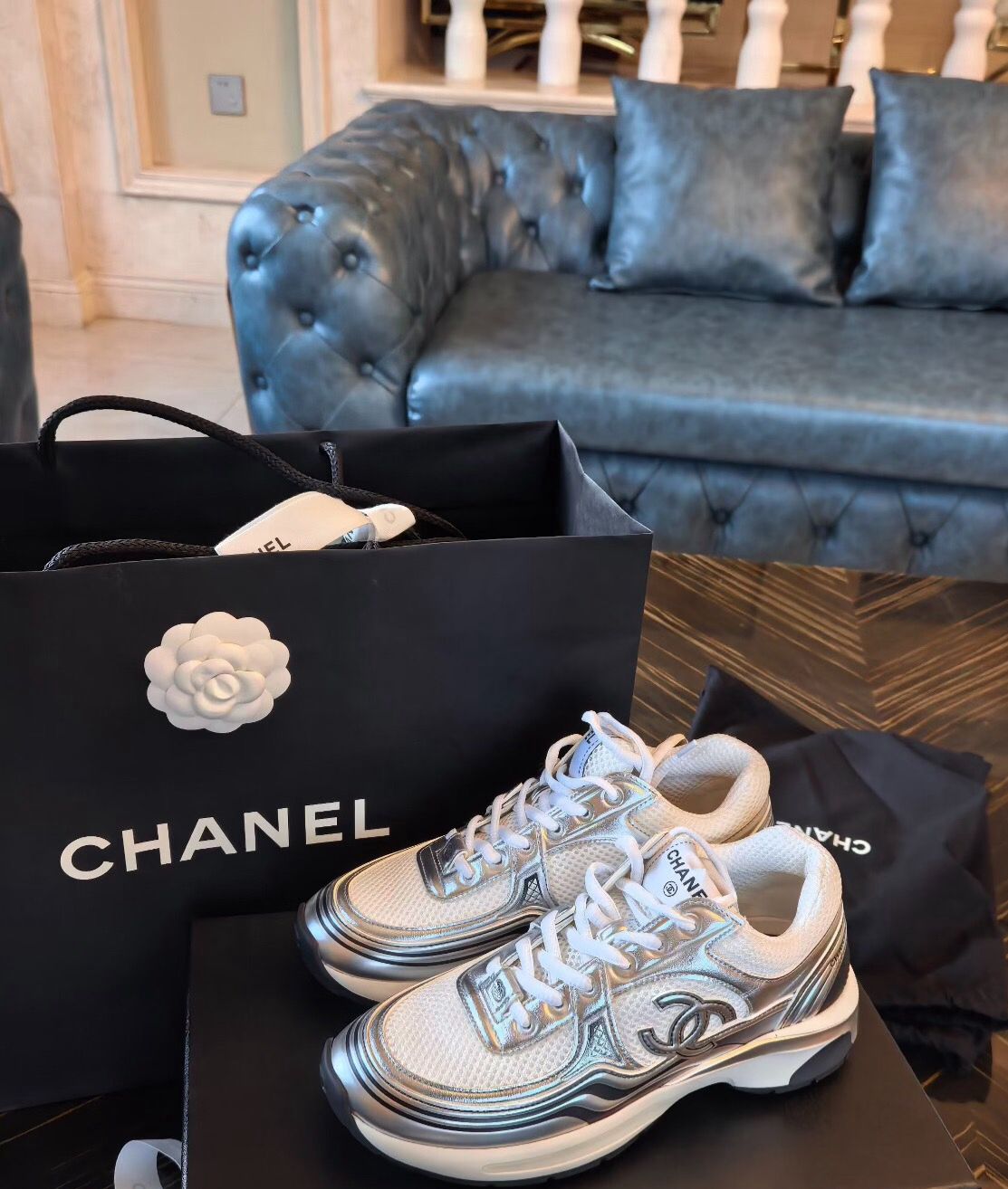 CHANTELO silver shoes (for her & him)
