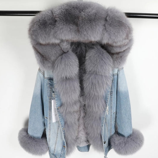DINA | Fox Fur collar Coat