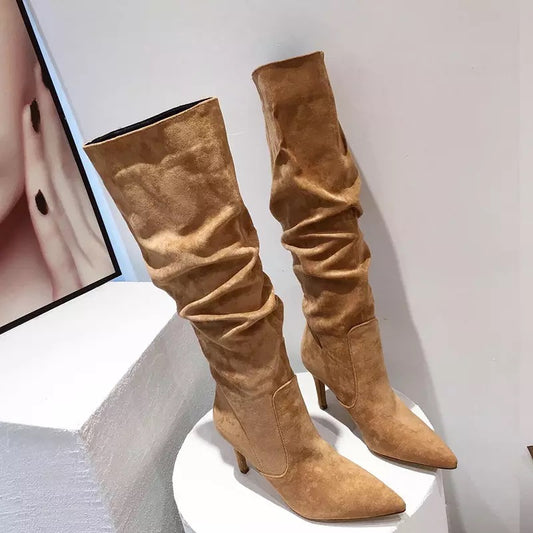 LARISSA | Suede Stiletto Boots