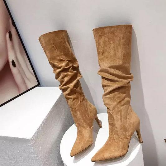 LARISSA | Suede Stiletto Boots