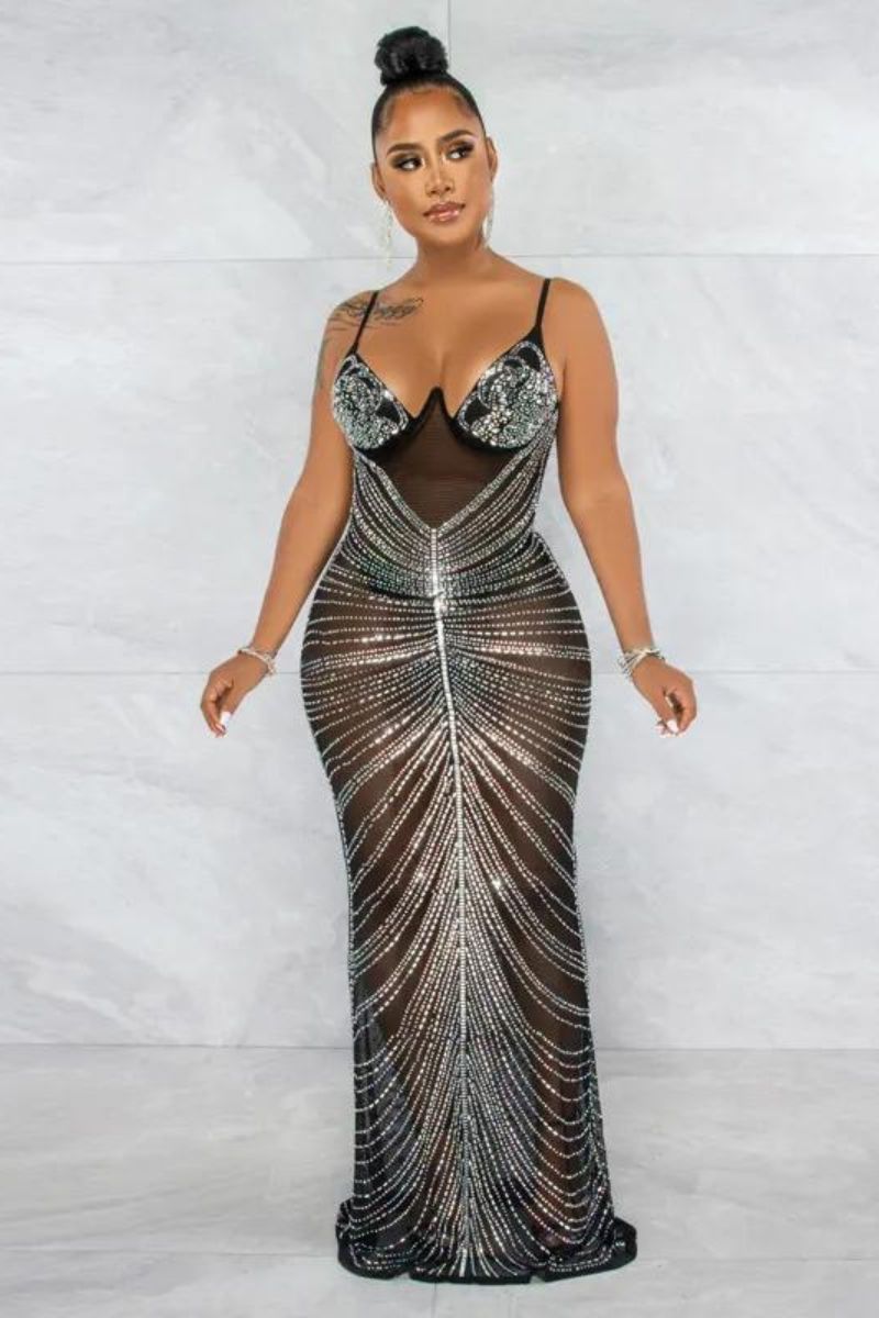 BEYONCE GLITTER DRESS Roseglam Beauty BEYONCE GLITTER DRESS Roseglam Beauty