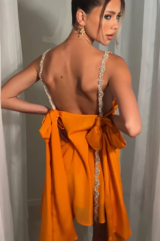 GRETEL MINIKLEID – TANGERINE DREAM SILK 