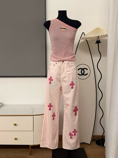 PANTS white pink