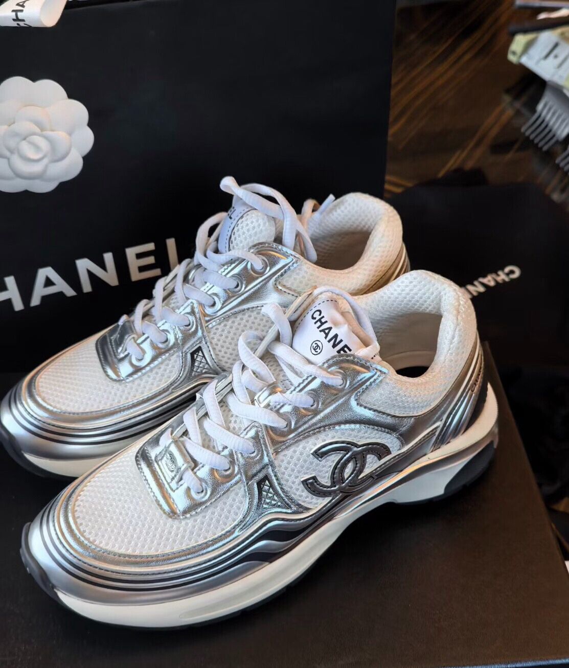 CHANTELO silver shoes (for her & him)
