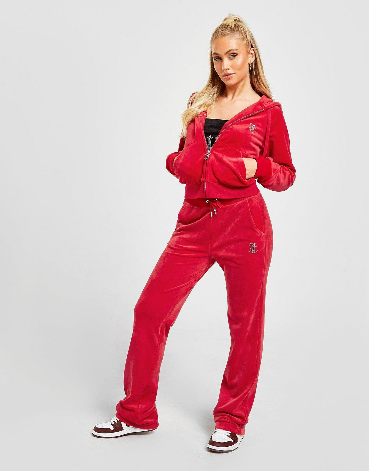 Juicy Couture Red Velour Pajama Loungewear Sleepwear India